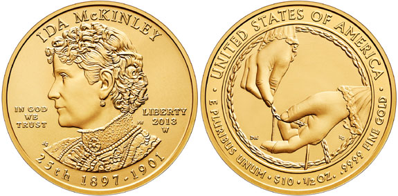 2013 Ida McKinley First Spouse Gold Coin