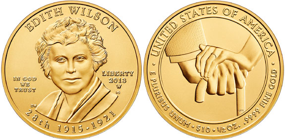 2013 Edith Wilson First Spouse Gold Coin