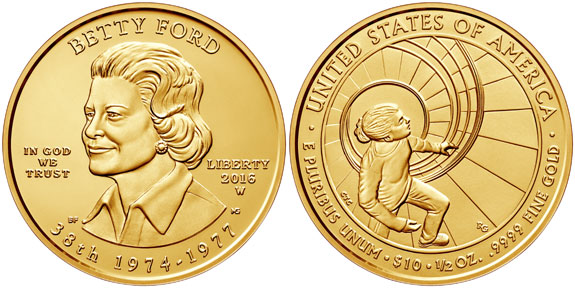 Betty Ford First Spouse Gold Coin