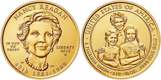 2016 Nancy Reagan First Spouse Gold Coin