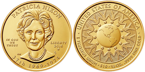 Patricia Nixon First Spouse Gold Coin